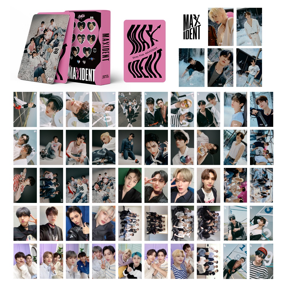 54-55pcs/box STRAY KIDS Album Collection Photocards NO EASY MAXIDENT S318 HOME THE SOUND SKZ's Mini World Kartu Lomo Kpop Postcards