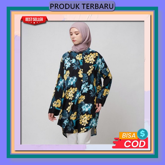 [ New] Tunik Shella / Tunik Wanita Terbaru Matt Crinkle Airflow / Atasan Wanita Aksen Bordir / Ootd 