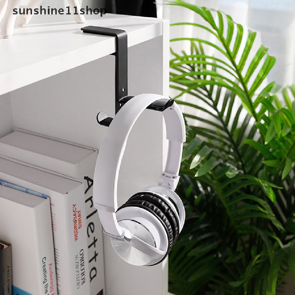 Sho Desk Mount Universal Gantungan Kantor Gaming Headphone Stand Display Rak Headset Holder Hemat Ruang Penjepit Meja N