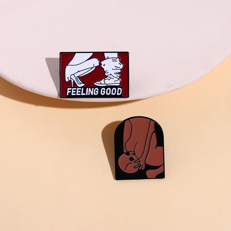 Merasa Baik Enamel Pin Custom Punk Hip-hop Perhiasan Hadiah Kerah Baju Bros Perhiasan Teman Hadiah Aksesoris Grosir