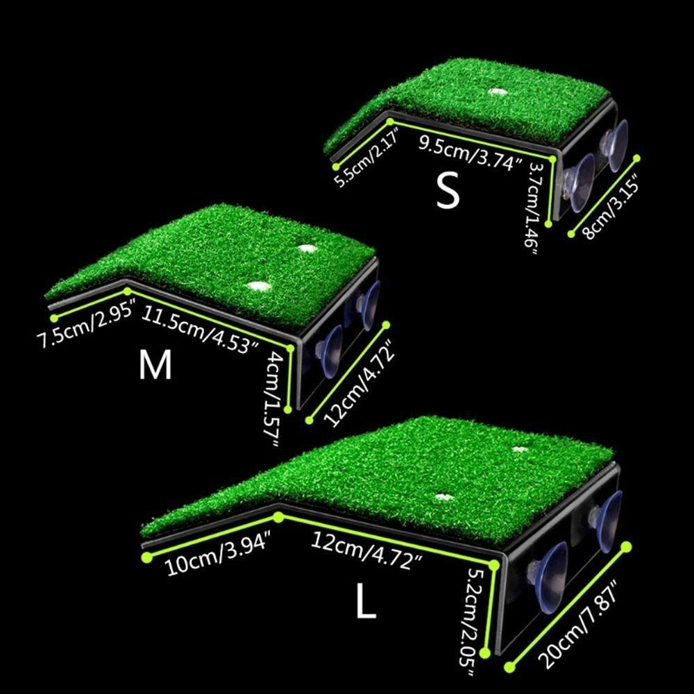 Chookyy Turtle Basking Platform Slope Drying Platform Basking Floating Island Moss