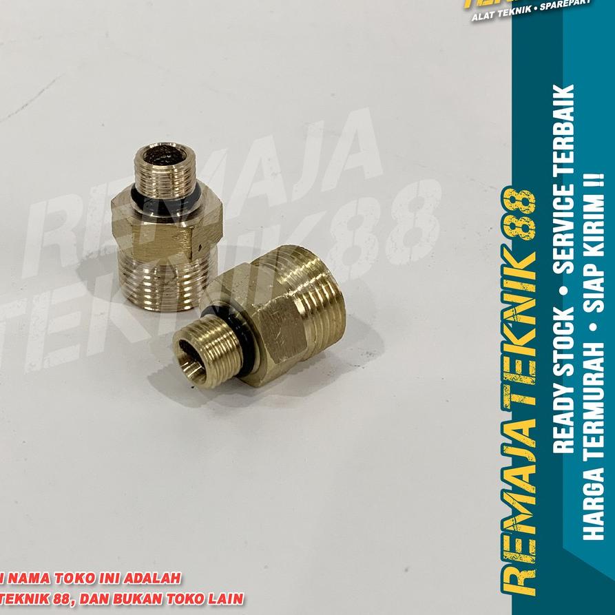 ➴ ADAPTER / NEPEL KUNINGAN / KONEKTOR SAMBUNGAN / UNTUK FOAM LANCE LAKONI LAGUNA 70 / DAYTONA 100 ✬