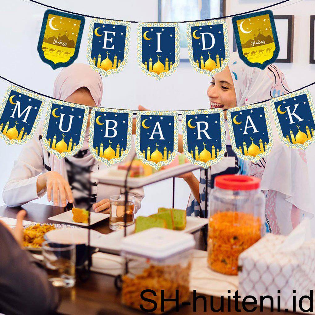 Dekorasi Balon Latex Kertas Banner Pesta Liburan Gantung Dinding Bulan Liontin Set Reusable Rumah Tangga Indoor Outdoor