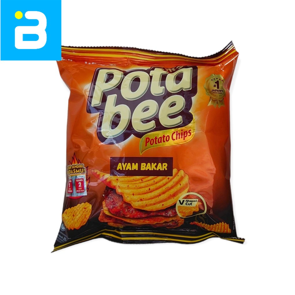 

Potabee Potato Chips Rasa Ayam Bakar 35 G