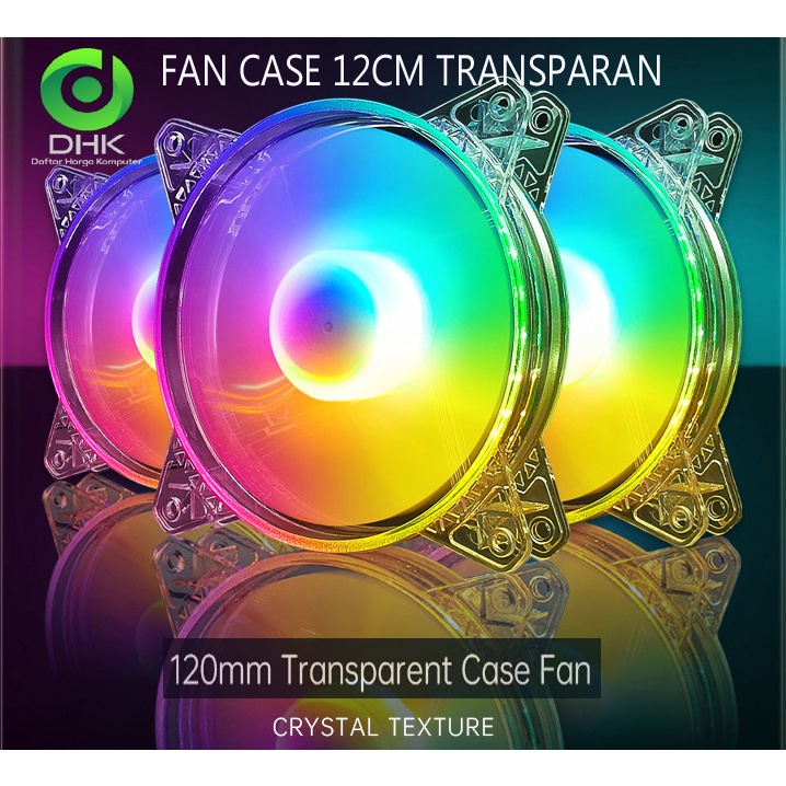 FAN CASING 12CM TRANSPARAN RGB glass coolmoon crystal