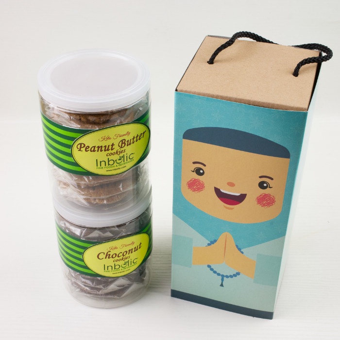 

Inbolic Ramadhan Cookies Hampers | Keto-Friendly & Diabetic Friendly - 2 Cookies Jar