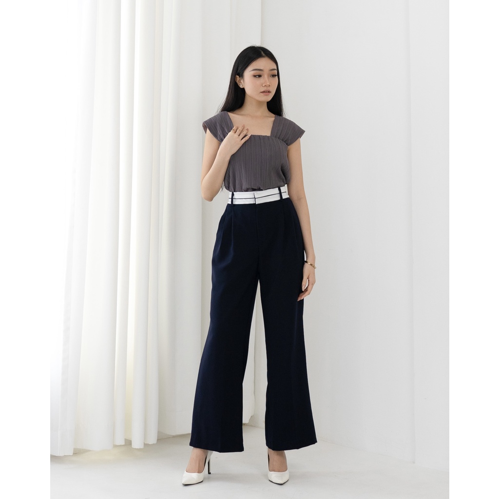 Beige Studio - Pierce Pants | Bawahan Celana Panjang High Waist Kulot Wanita