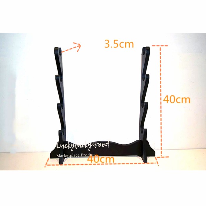 Dudukan stand kayu katana boken display sword 4 susun