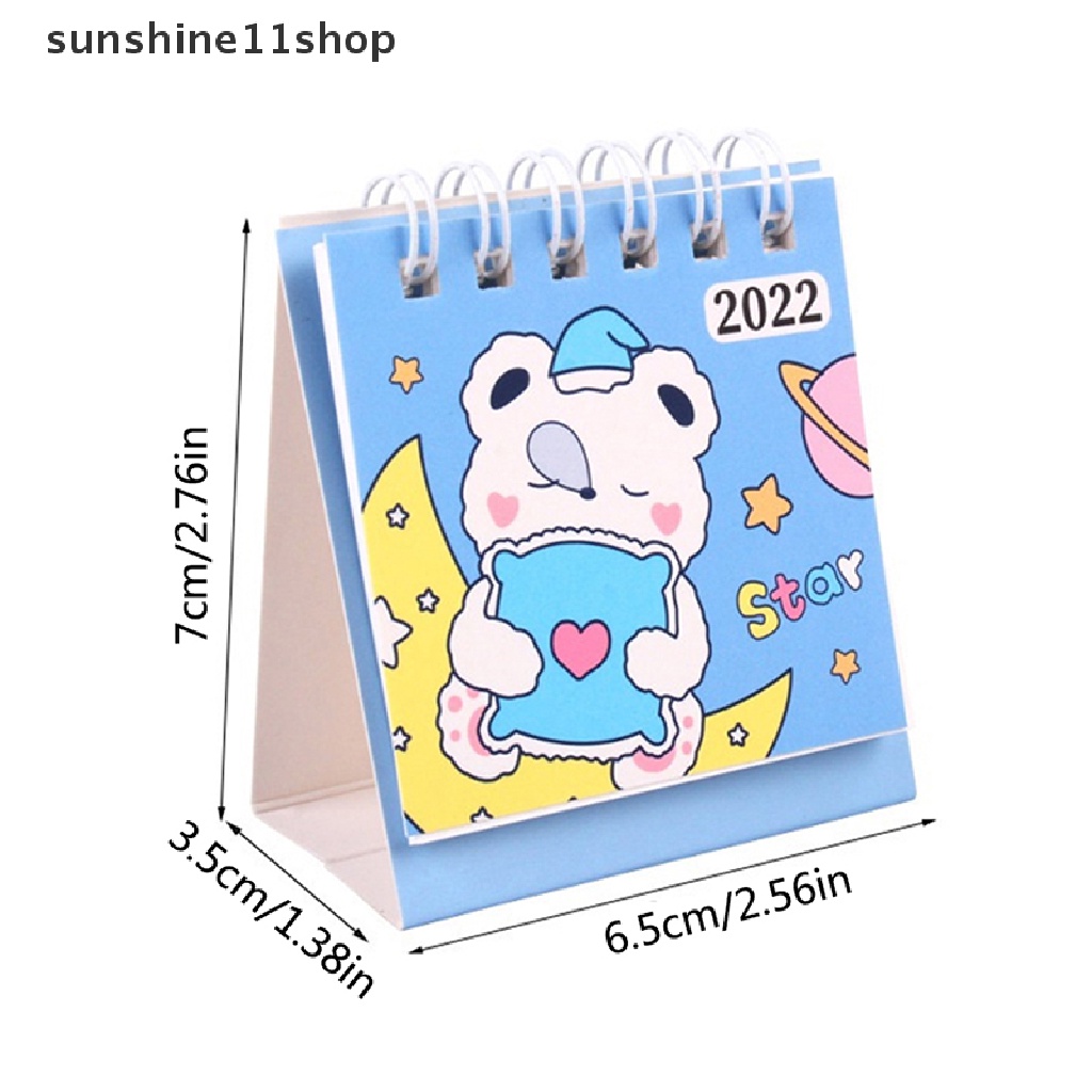 Sho 1PC 2023kartu Kartun Kelinci Desktop Kalender Mini Jadwal Harian Meja Planner N