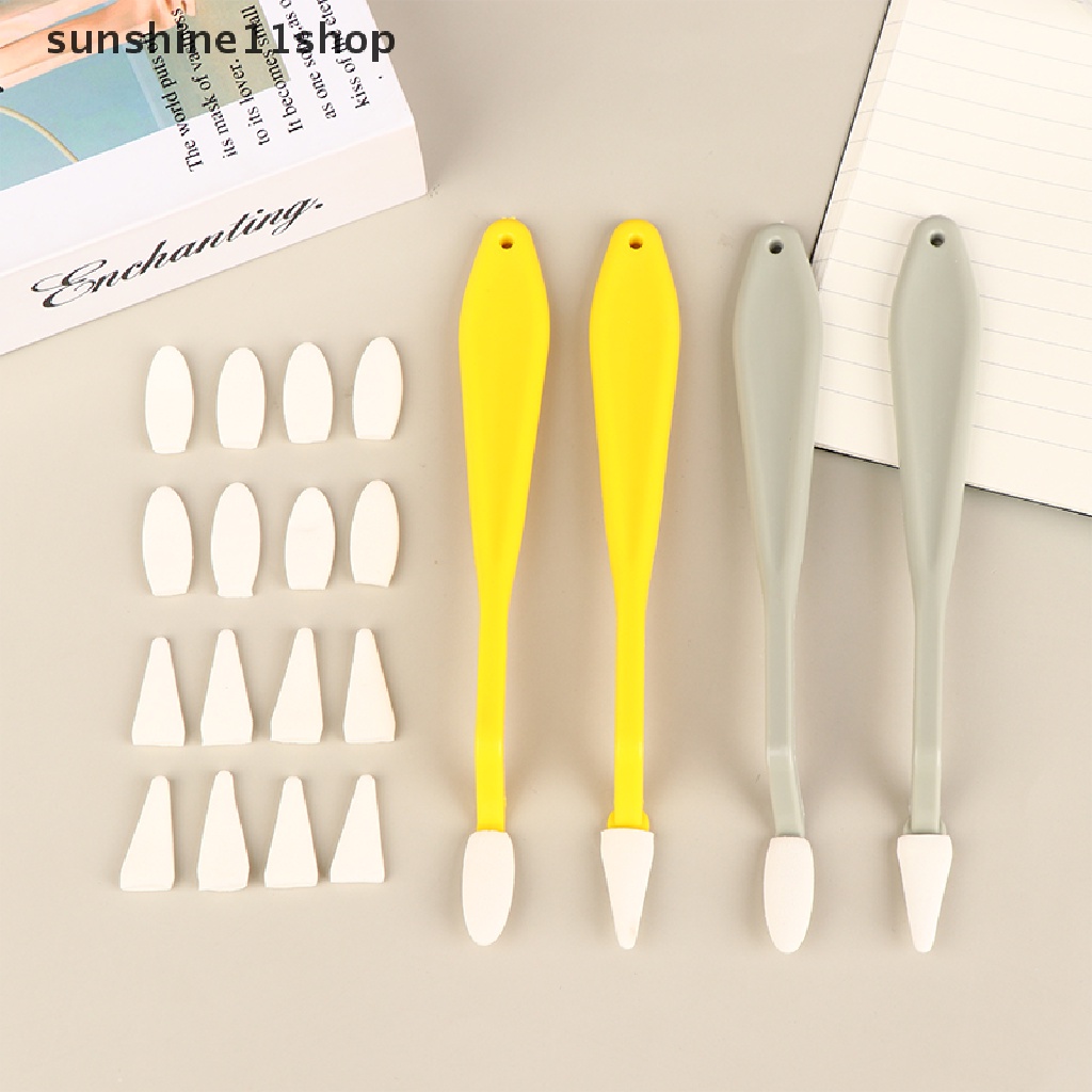 Sho 18pcs/set Art Sketch Lap Bisa Dicuci Brush Spons Sorot Gambar Artis Koreksi Detail Eraser Pen Sketch Clean Tool N