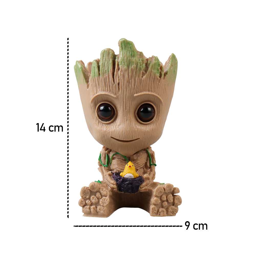 TAKARA TOMY Groot Action Figure Marvel Holding Pot Tanaman 14cm - TKR9