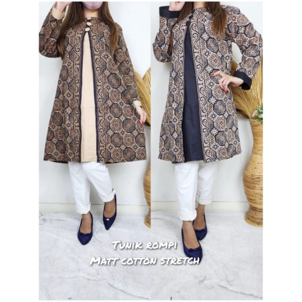 TUNIK HARGA MURAH/TUNIK ROMPI/TUNIK BATIK/TUNIK ROMPI BATIK/TUNIK BATIK KERJA/TUNIK KERJA MOTIF BATI