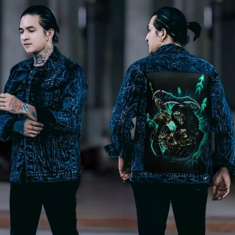 Stok Terbaru JEANS WASHING GAMBAR-JAKET JEANS PRINTING-JEANS DENIM-JAKET JEANS GAMBAR-JAKET DENIM PR
