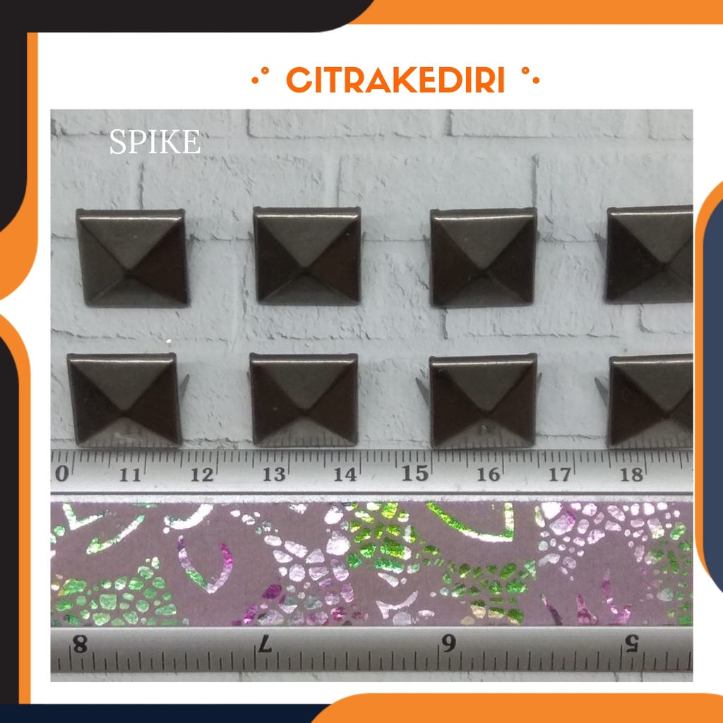 Spike /Stude Piramid variasi warna 20 dan 15 mm - aksesori tas - sabuk - kerajinan (20 biji)