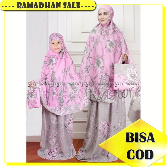 Mukena Couple Ibu Dan Anak 5-8 Tahun / Mukena Kapel Ibu Dan Anak 5-8 Tahun / Mukena Couple Mom And K