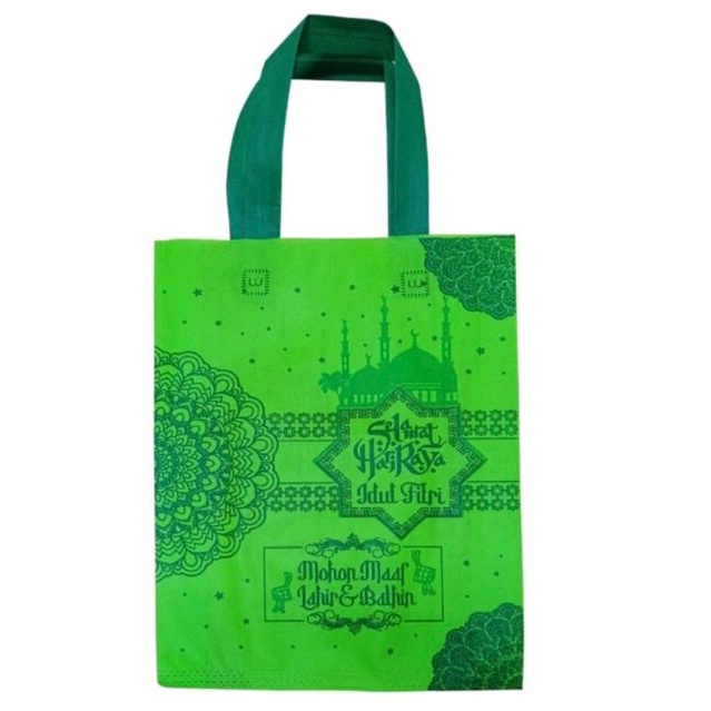 TAS SPUNDBOND IDUL FITRI 30x40CM TAS KANTONG KAIN GOODIE BAG PARCEL MURAH BINGKISAN