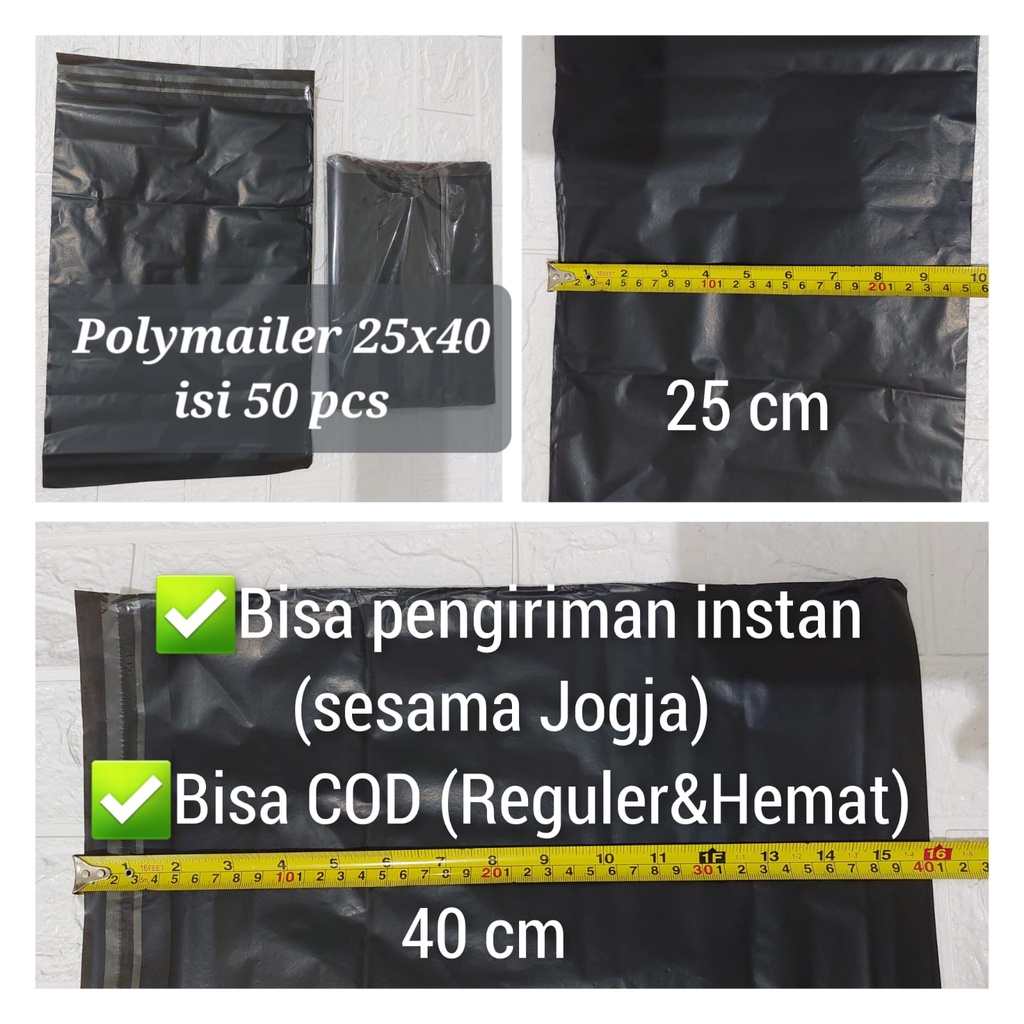 

[50 PCS] PLASTIK POLYMAILER 25X40 DOFF ISI 50 PCS
