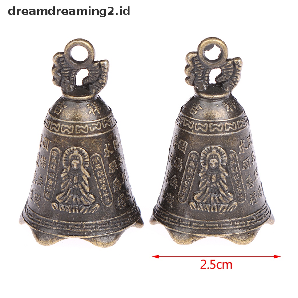 (dream) Lonceng Antik Patung Mini Cina Pray Guanyin Budha Bell Shui Feng Bell.