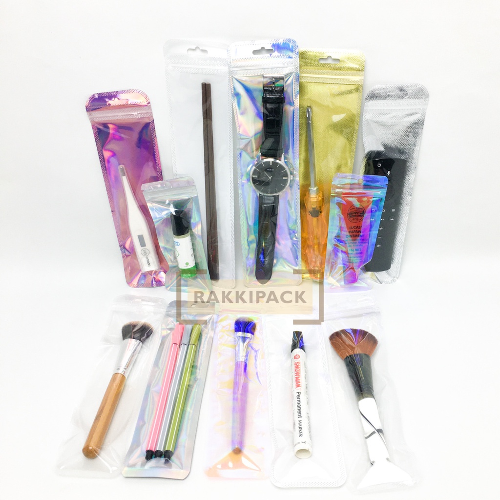 

plastik display ziplock panjang 7x28,5 bungkus jam tangan