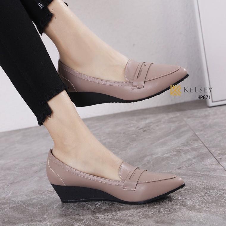 Sale Terbatas Kelsey Sepatu Pantofel Wanita Kulit Kerja Kantor Formal 871