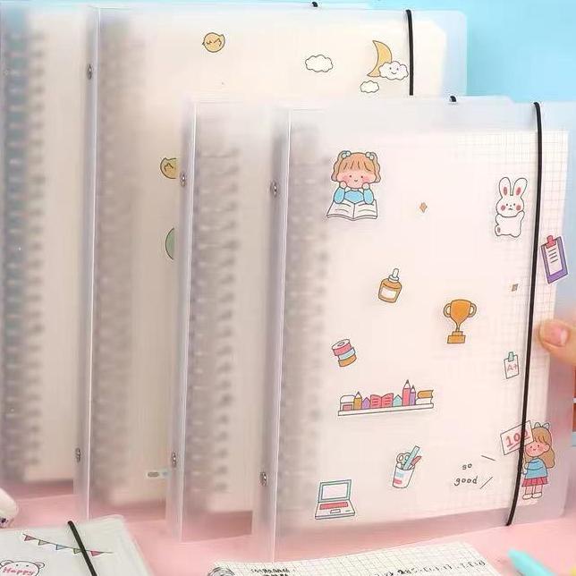 

EBR984 Binder B5 Transparan Aesthetic untuk Kuliah 26 Ring dan Binder A5 20 Ring Loose Leaf Bahan Plastik ++