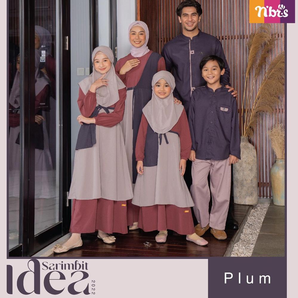 SARIMBIT NIBRAS 2022 IDEA PLUM SERAGAM KELUARGA GAMIS BAJU KOKO IBU AYAH ANAK LAKI LAKI PEREMPUAN WA