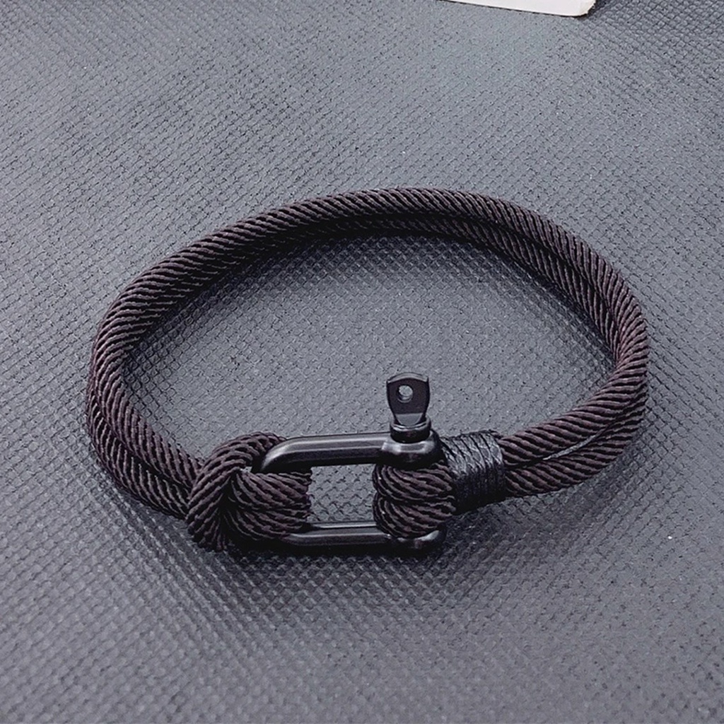 Gelang Shakle Buckle Tipe D Tali Milan Nylon Layer Ganda Elegan Pria Wanita Pendaki Gunung Survival