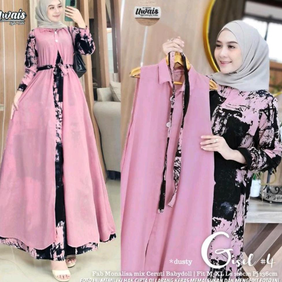 Langsung Order GAMIS  SUPER JUMBO PLUS BLAZER CERUTY PISAH// Gamis MONALISA JUMBO XXXL LD 130[ 95-12