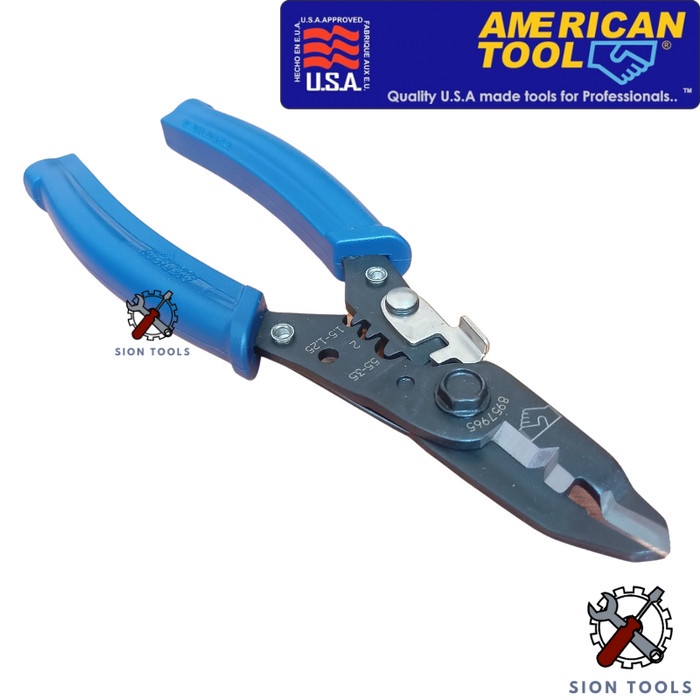 Tang American Tool Tang Crimping Skun Kupas Kabel Multifungsi Heavy Duty