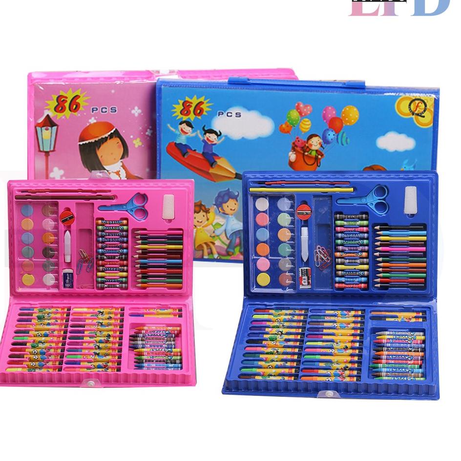 

Hemat Pembelian ELFYDO CRAYONSET86 Crayon Set Isi 86 Pensil Warna Cat Air Alat Lukis Karakter Stationary Color Pencil Murah