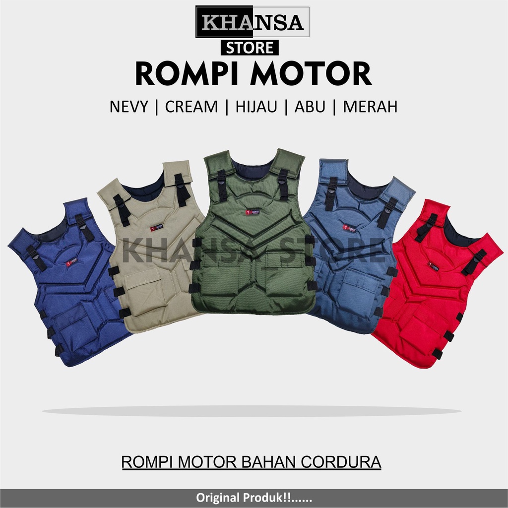 Rompi Motor Touring/Biker Bahan Cordura Premium anti angin pelindung dada