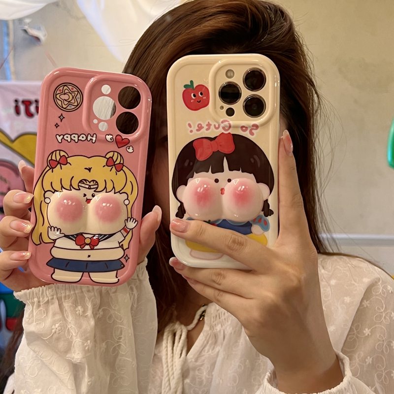 Pinch Swelling Snow White &amp; Sailor Moon Soft Case HP iP iPhone 14 Plus 11 12 13 Pro Max New Casing Apple