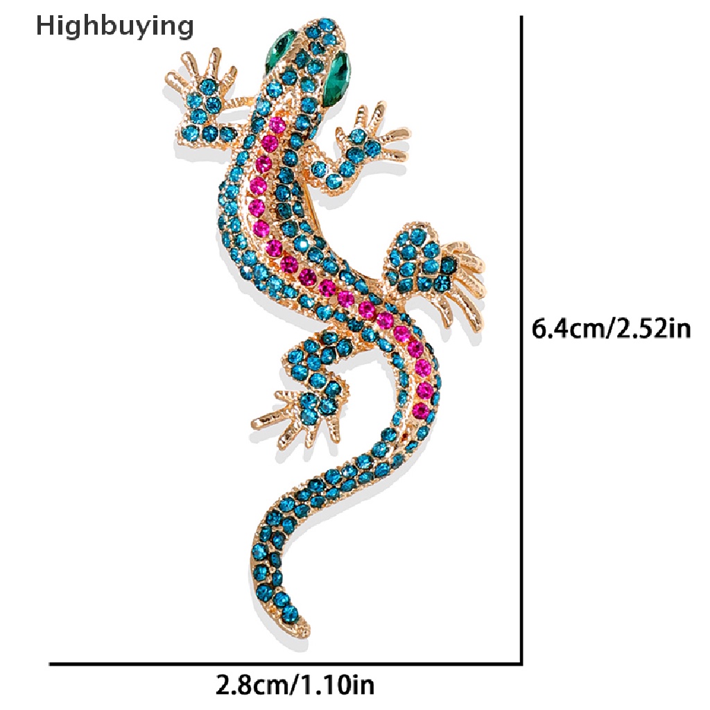 Hbid Baru Lucu Bentuk Hewan Cicak Tokek Bros Indah Retro Kepribadian Bersinar Tokek Hewan Korsase Kerah Pin Pakaian Ornamen Glory