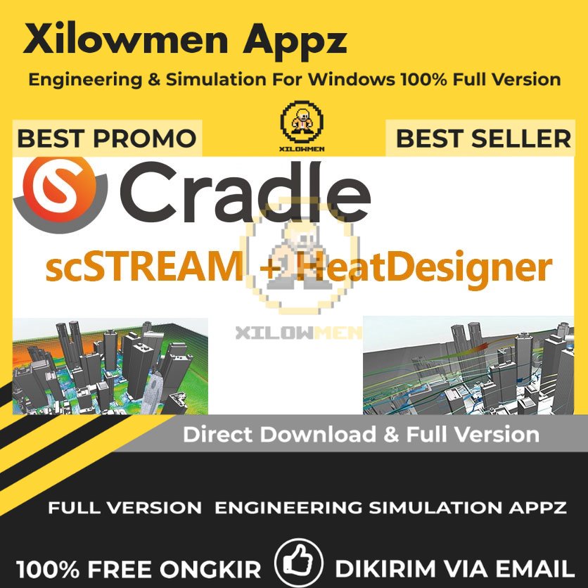 [Full Version] Cradle scSTREAM + HeatDesigner 2020 Patch 6 Pro Engineering Software Lifetime Win OS