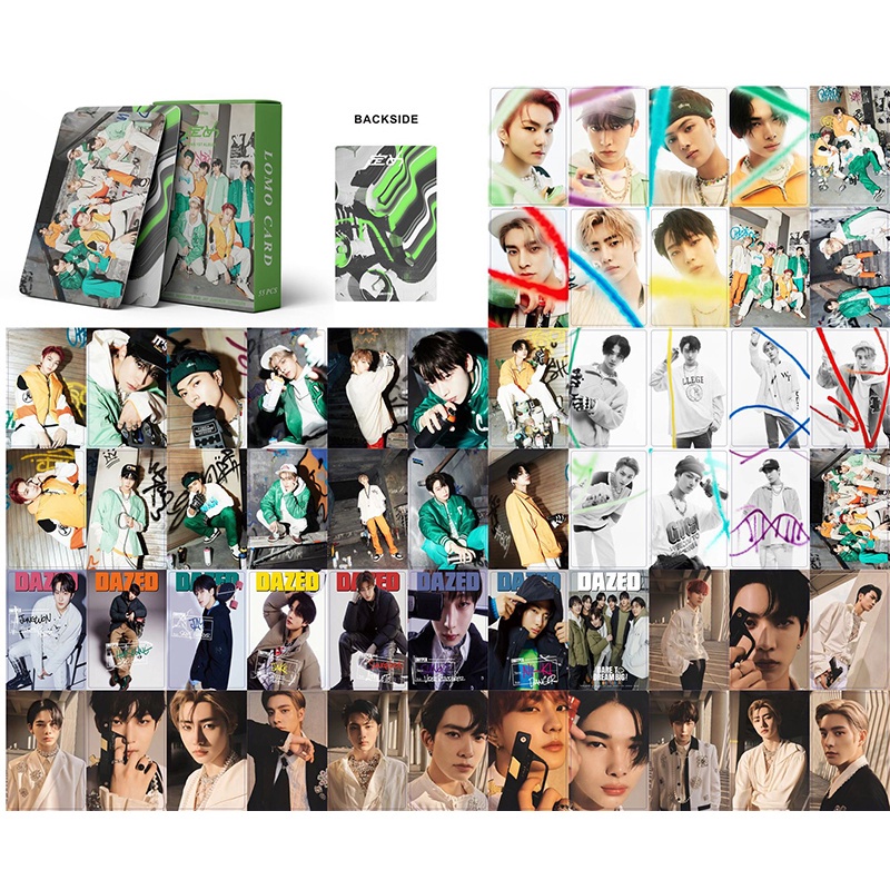 55pcs/box ENHYPEN photocards 定め DIMENSION : 閃光 Album LOMO card Postcard (READY STOCK)