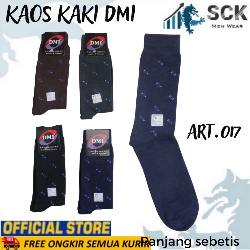 Kaos Kaki Pria DMI 016 017 018 019 Panjang Sebetis Premium 21-22 cm / Kaos Kaki Kantor