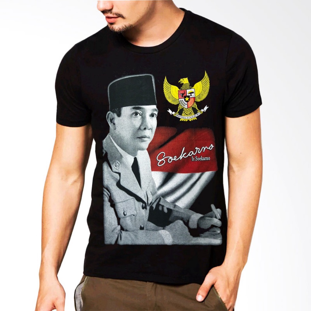 KMV - BAJU KAOS GAMBAR SOEKARNO / KAOS SUKARNO INDONESIA / KAOS TERBARU TERMURAH / BAJU KAOS DISTRO 