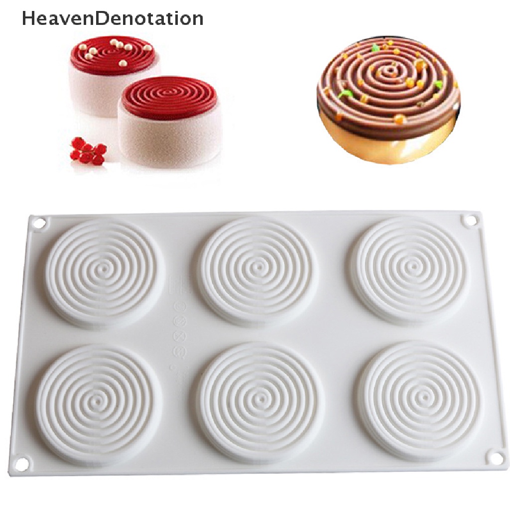 [HeavenDenotation] 6 Cavity Spiral Obat Nyamuk Dupa Berbentuk Kue Cetakan Silikon Kue HDV