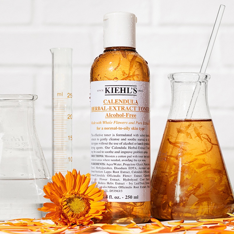 KIEHL'S CALENDULA HERBAL EXTRACT TONER-Alcohol-Free full size 250ml/Travel 40ml perawatan wajah Kiehls Calendula Toner 250ml /40ml