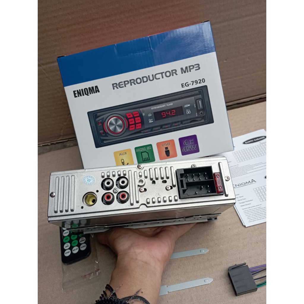 Tape USB Mobil ENIGMA RADIO/ Head Unit Merk ENIQMA EG-7920 / Tape USB Bluetooth BT Mobil / Head unit Single din ENIGMA EG-7920 / Tape USB Bluetooth BT Mobil Single din enigma eg-7920 single mp3 bluetooth eniqma tape mobil