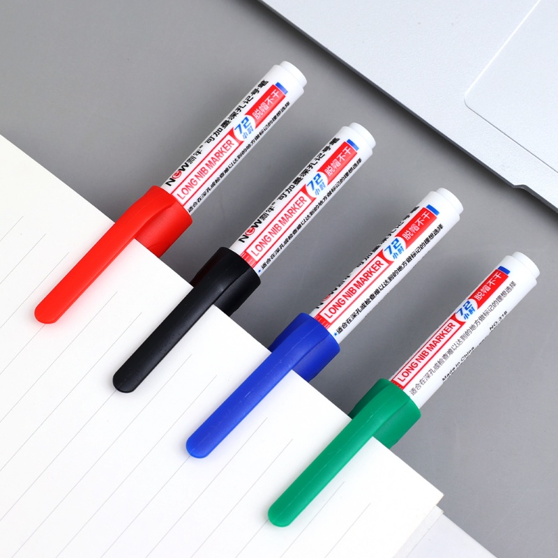 Portable Deep Hole Lengthened Oil-based Waterproof Marker / Smooth Writing Non-fading Long-tip Marking Pen / Multipurpose Handmade Working Pens