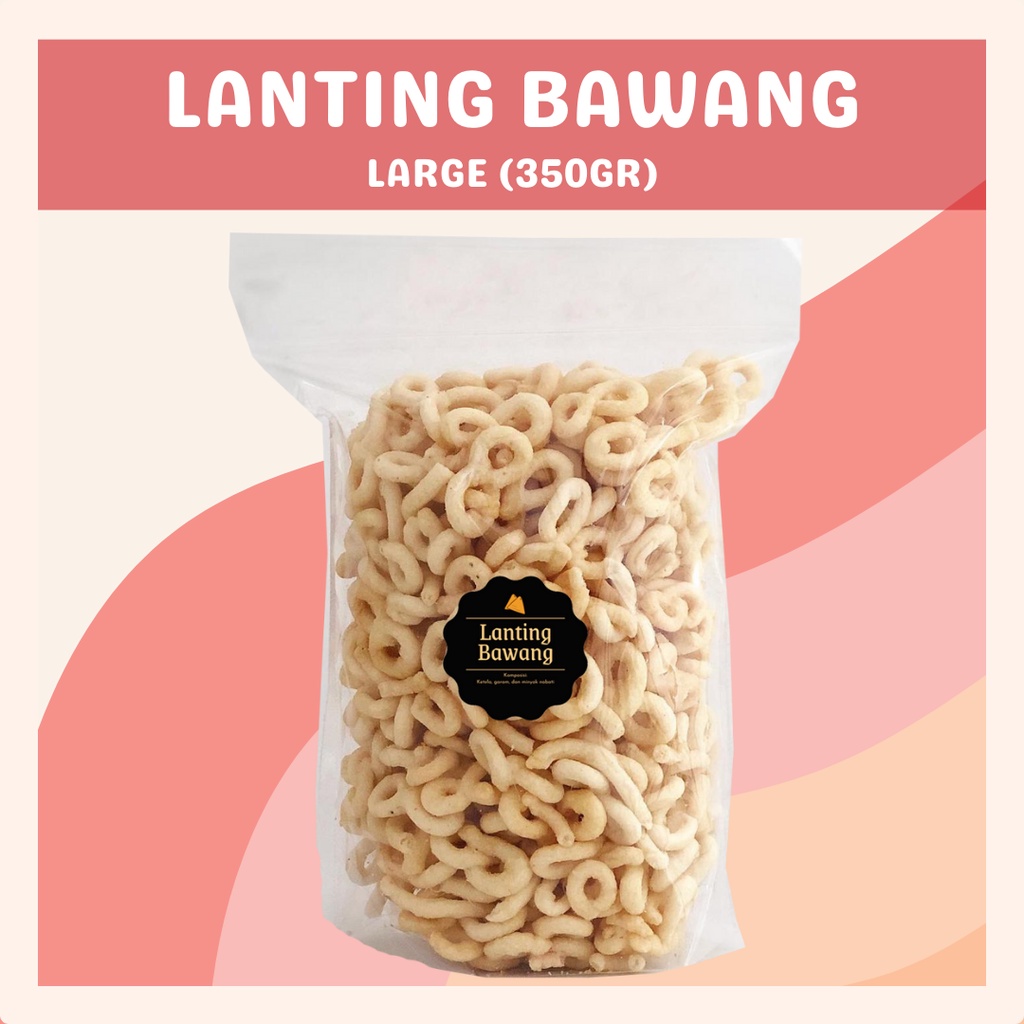 [DELISH SNACKS] Lanting Bawang (L) 350gr / Snack Cemilan / Makanan Ringan Asin Camilan Jadul