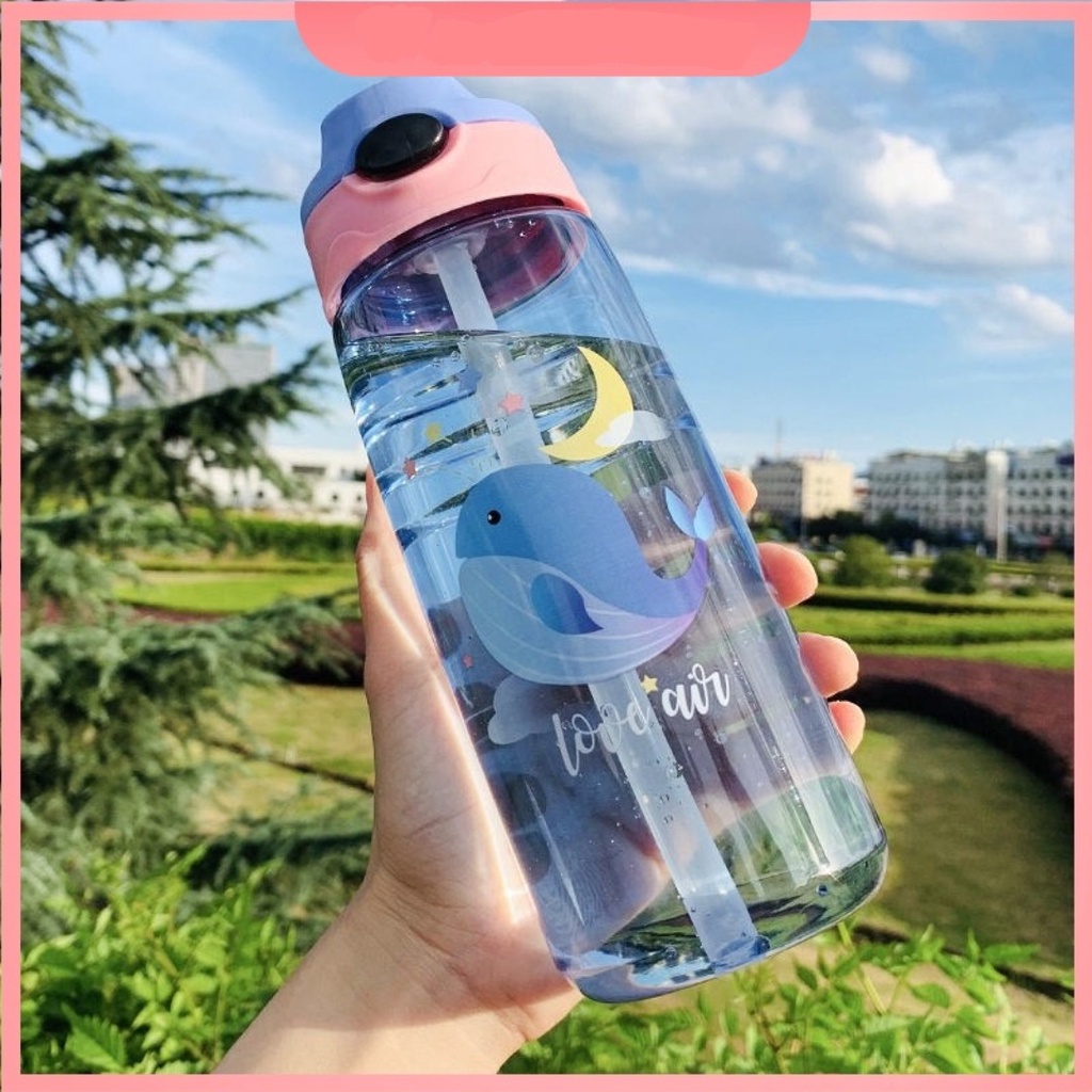 Botol Minum Anak Air /Botol Anak Karakter Sea Country BPA FREE / Botol Minum Anak Lucu Motif Karakter Imut dengan sedotan