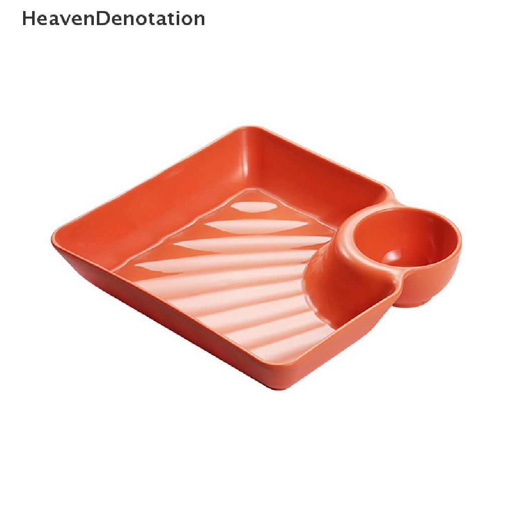 [HeavenDenotation] Piring Pangsit Persegi Besar Dengan gar Space Snack Platter Kreatif Terpisah Divided Tray Peralatan Makan Peralatan Makan Natal HDV