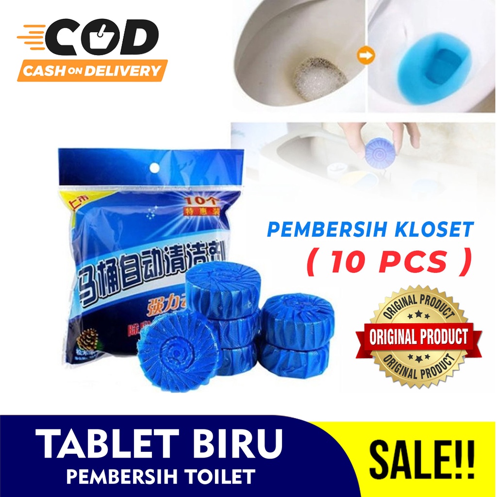 (10 PCS)Tablet Biru Pembersih Penyegar Kloset/anti Bau Jamur WC closet blue cleaner SiBiru