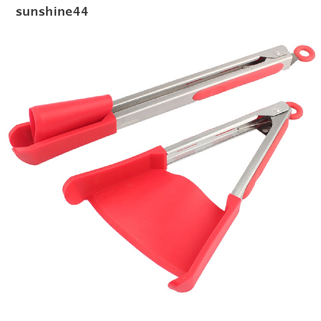 Sunshine 2in1 Smart Kitchen Spatula Dan Tongs Anti Lengket Tahan Panas Gadget Dapur ID