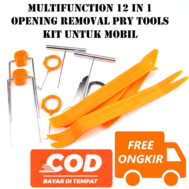 Set Alat Reparasi Dashboard Mobil 12in1 - 11in1 - 4in1 Opening Removal Pry Tools Kit - Alat Cungkil Dasboard Interior Mobil - Removal Pry Tool Pengungkit - Pengungkit Panel Mobil - Peralatan Mobil - Congkelan Baut Mobil Motor - Set Reparasi Dashboard