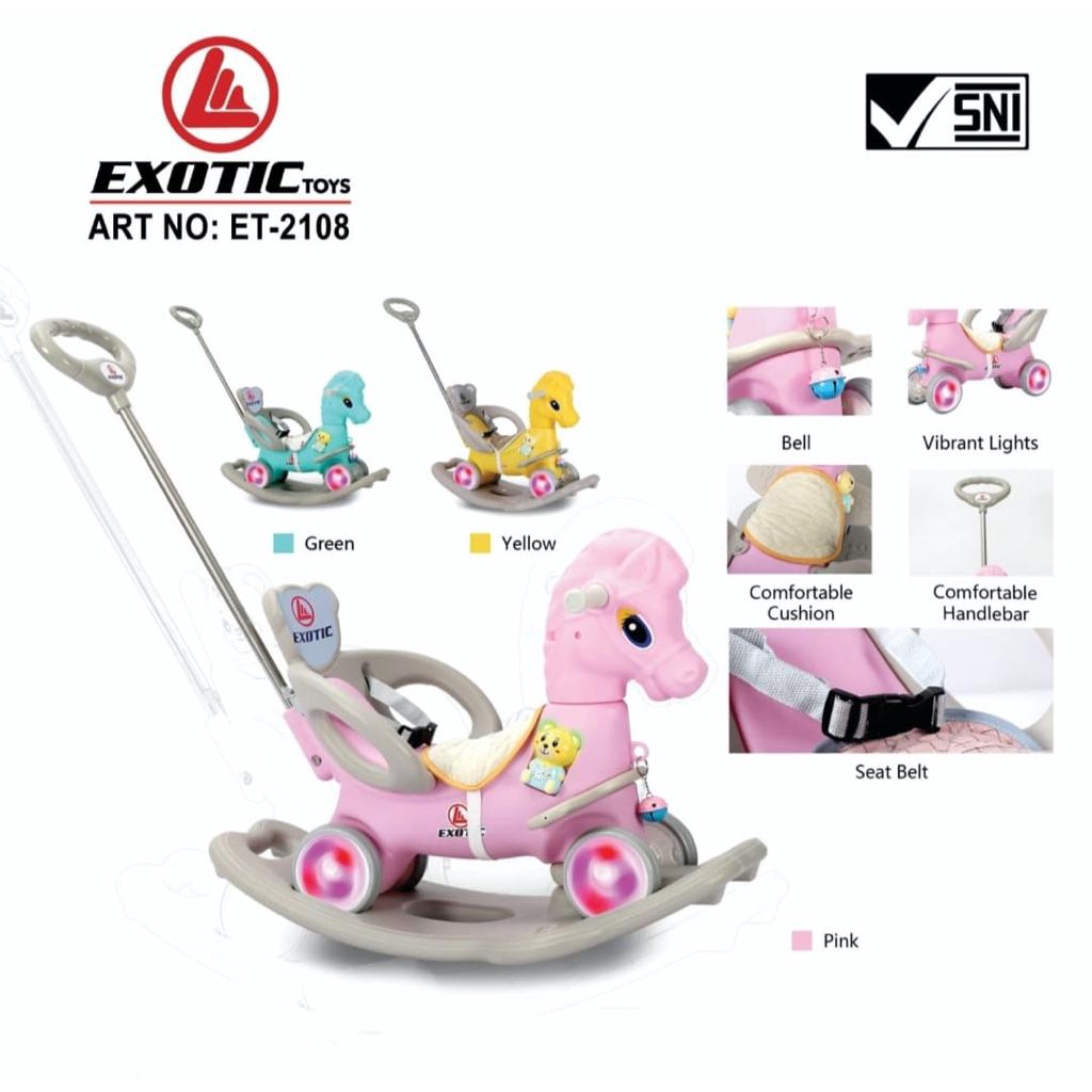 Mainan Kuda Goyang Rocking Horse Ride on Exotic ET 2108
