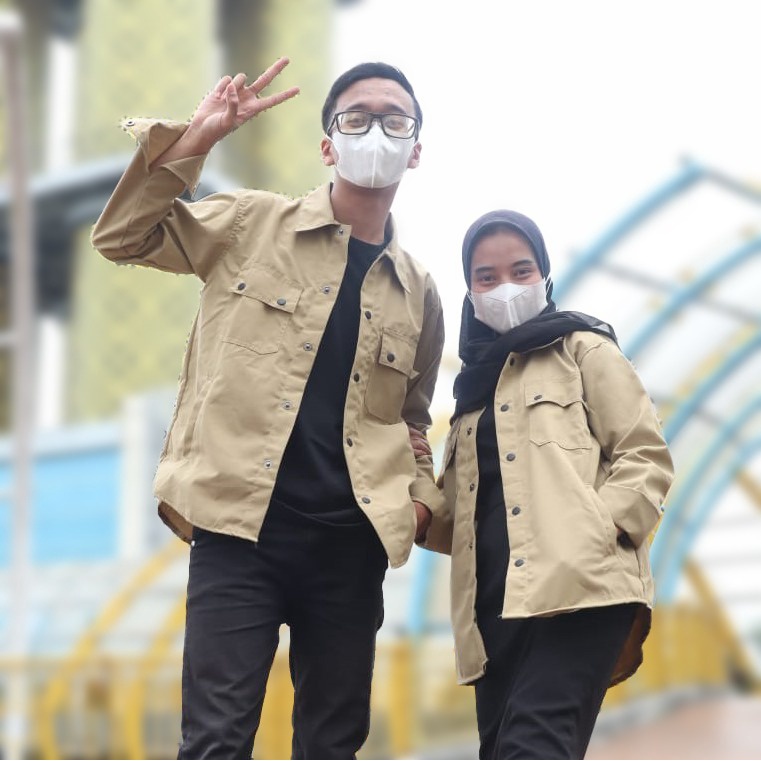 Jaket Semi Parka Trucker jaket canvas pria