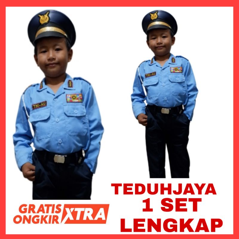 baju seragam tni au anak / seragam TNI AU anak / seragam angkatan udara anak